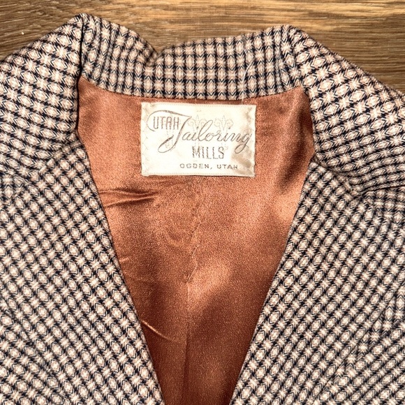 Vintage Houndstooth Blazer Jacket S - Picture 5 of 8